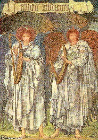 Wikioo.org - The Encyclopedia of Fine Arts - Painting, Artwork by Edward Coley Burne-Jones - angeli laudantes