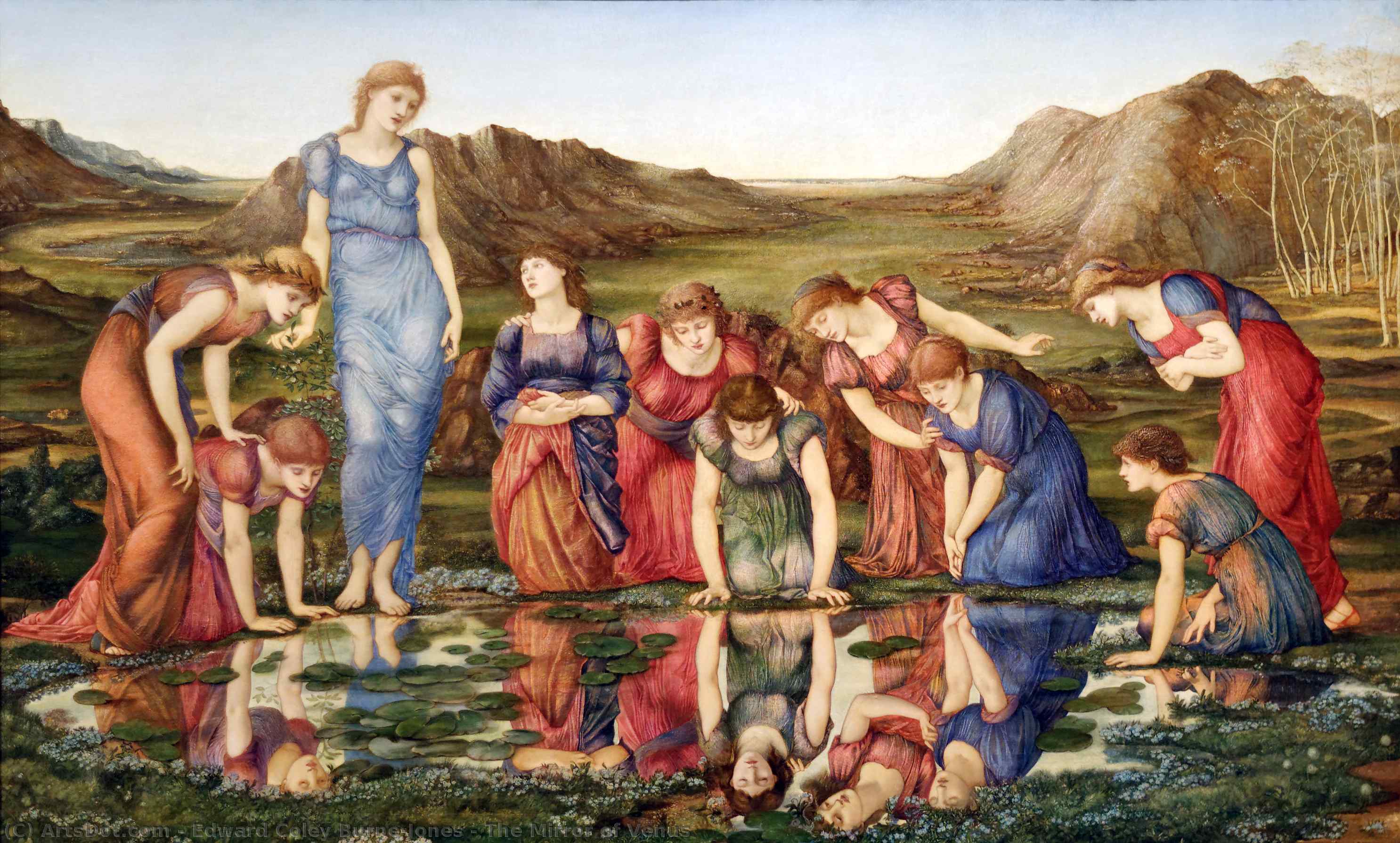 Wikioo.org – L'Encyclopédie des Beaux Arts - Peinture, Oeuvre de Edward Coley Burne-Jones - le miroir de vénus