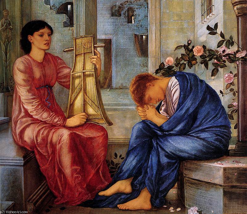 Wikioo.org - The Encyclopedia of Fine Arts - Painting, Artwork by Edward Coley Burne-Jones - burne jones the lament
