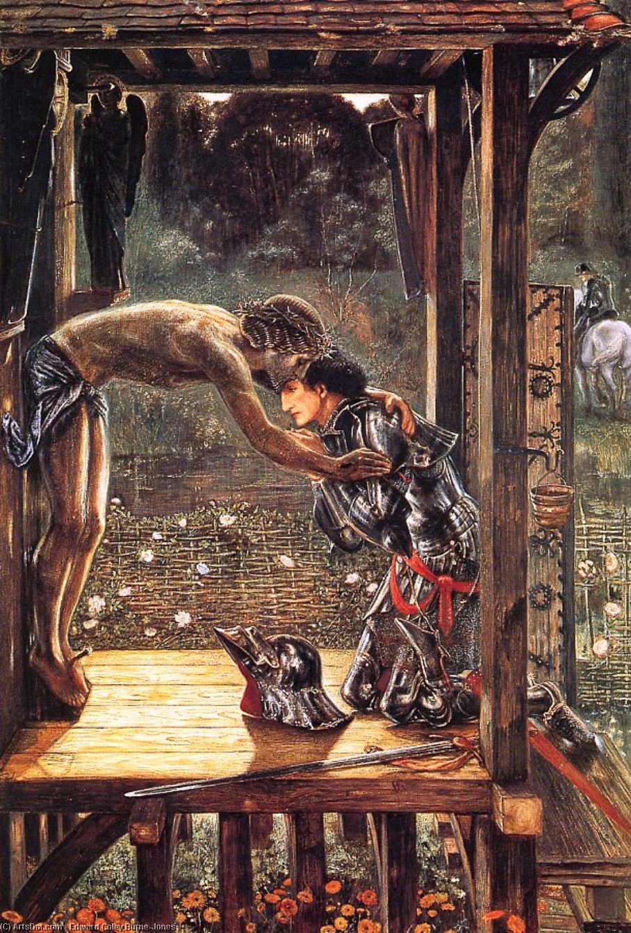 Wikioo.org - The Encyclopedia of Fine Arts - Painting, Artwork by Edward Coley Burne-Jones - the merciful knight