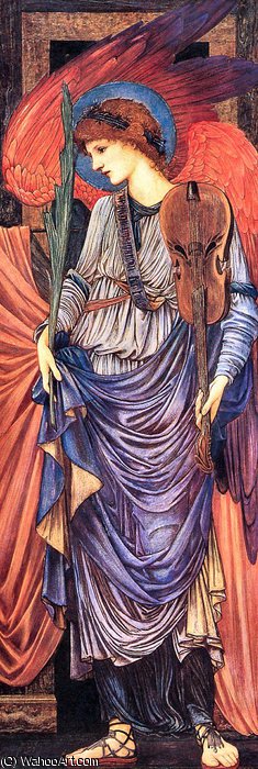 Wikioo.org - The Encyclopedia of Fine Arts - Painting, Artwork by Edward Coley Burne-Jones - musical angels