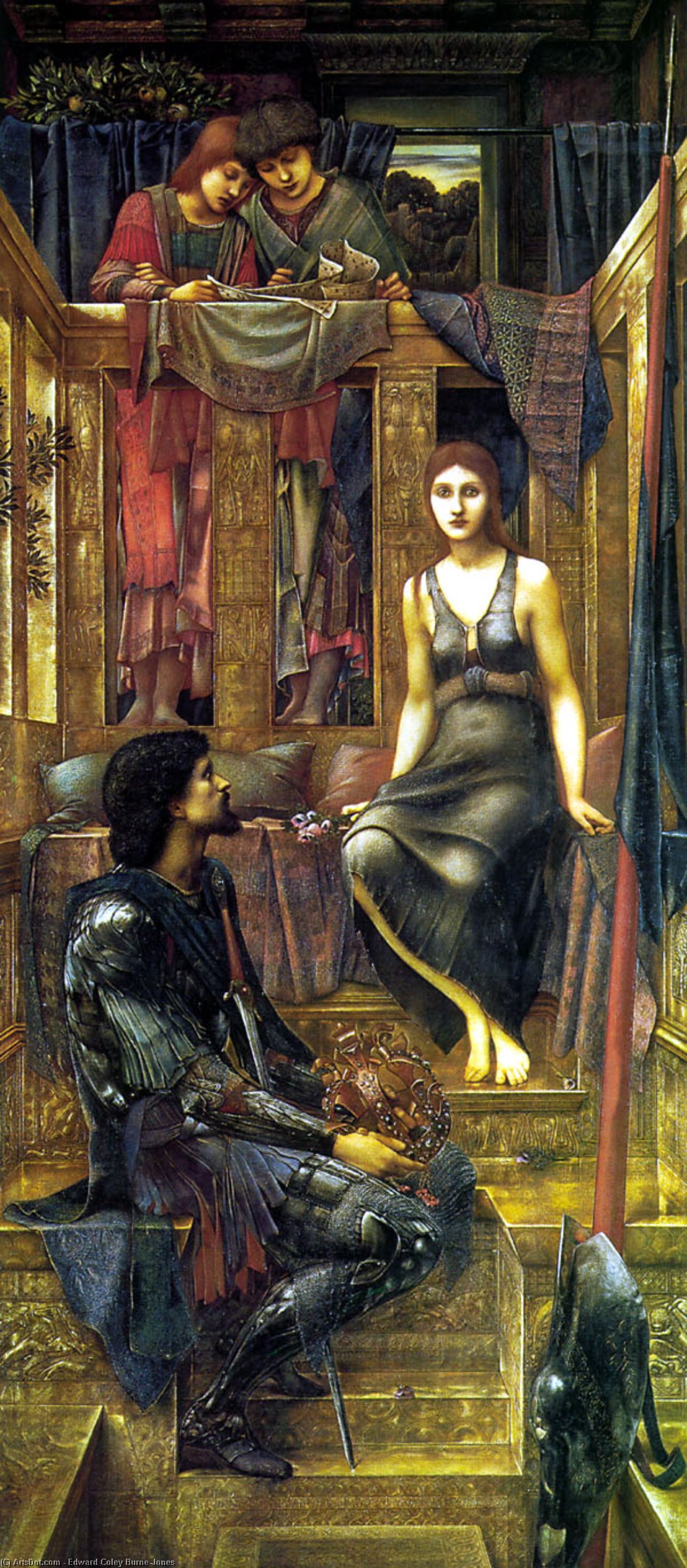 WikiOO.org - Encyclopedia of Fine Arts - Målning, konstverk Edward Coley Burne-Jones - king cophetua and the beggar maid