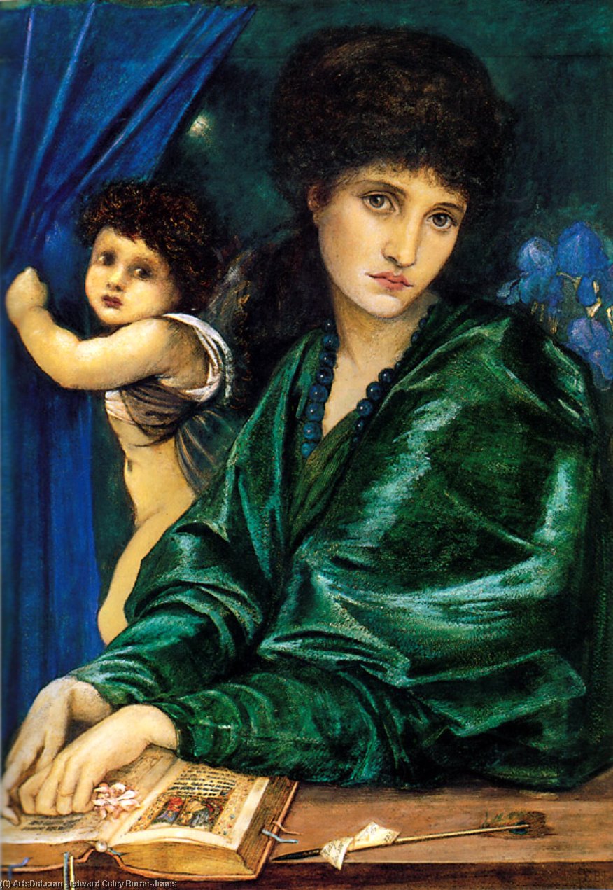 Wikioo.org - สารานุกรมวิจิตรศิลป์ - จิตรกรรม Edward Coley Burne-Jones - portrait of maria zambaco