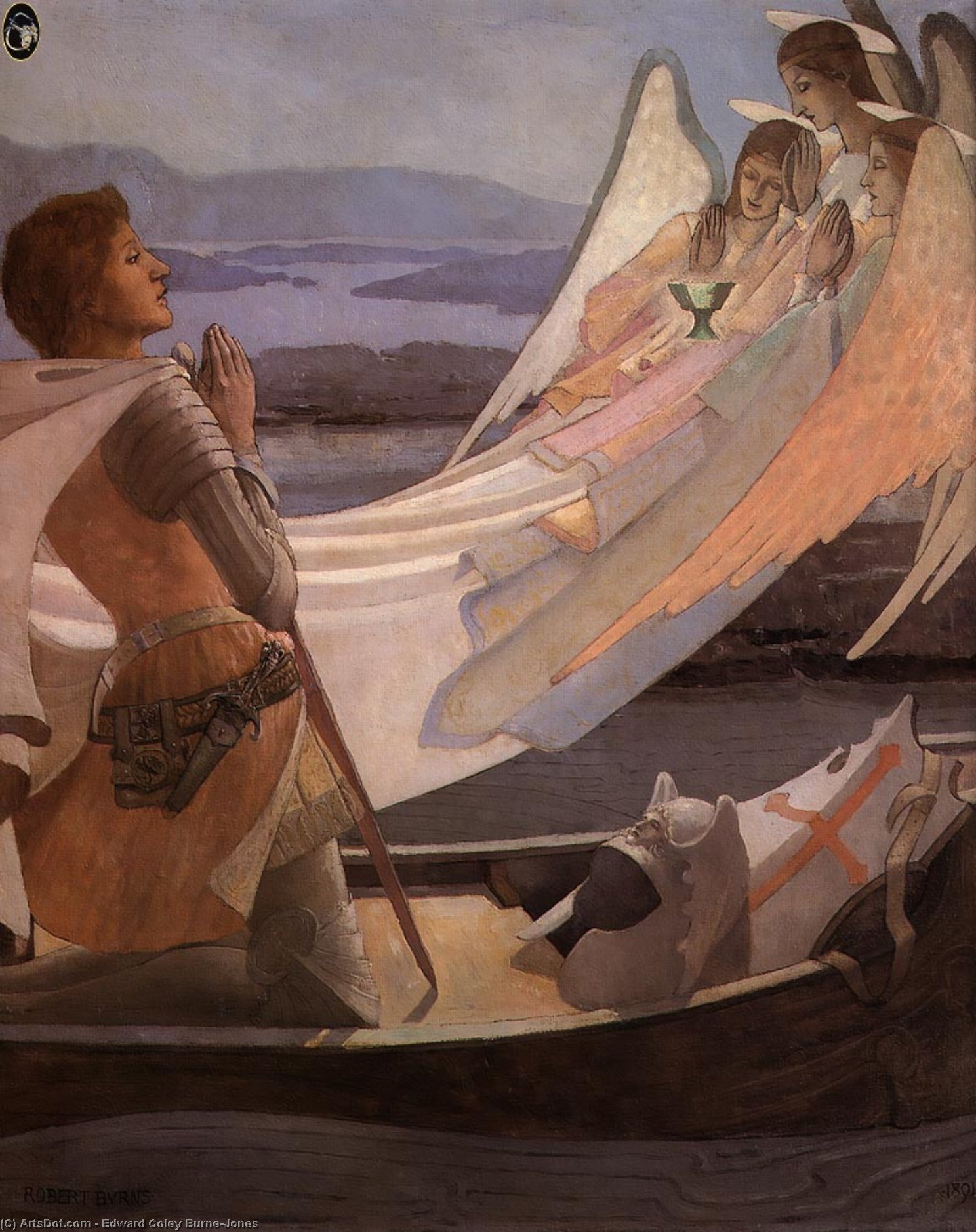 WikiOO.org - Enciklopedija dailės - Tapyba, meno kuriniai Edward Coley Burne-Jones - sir galahad