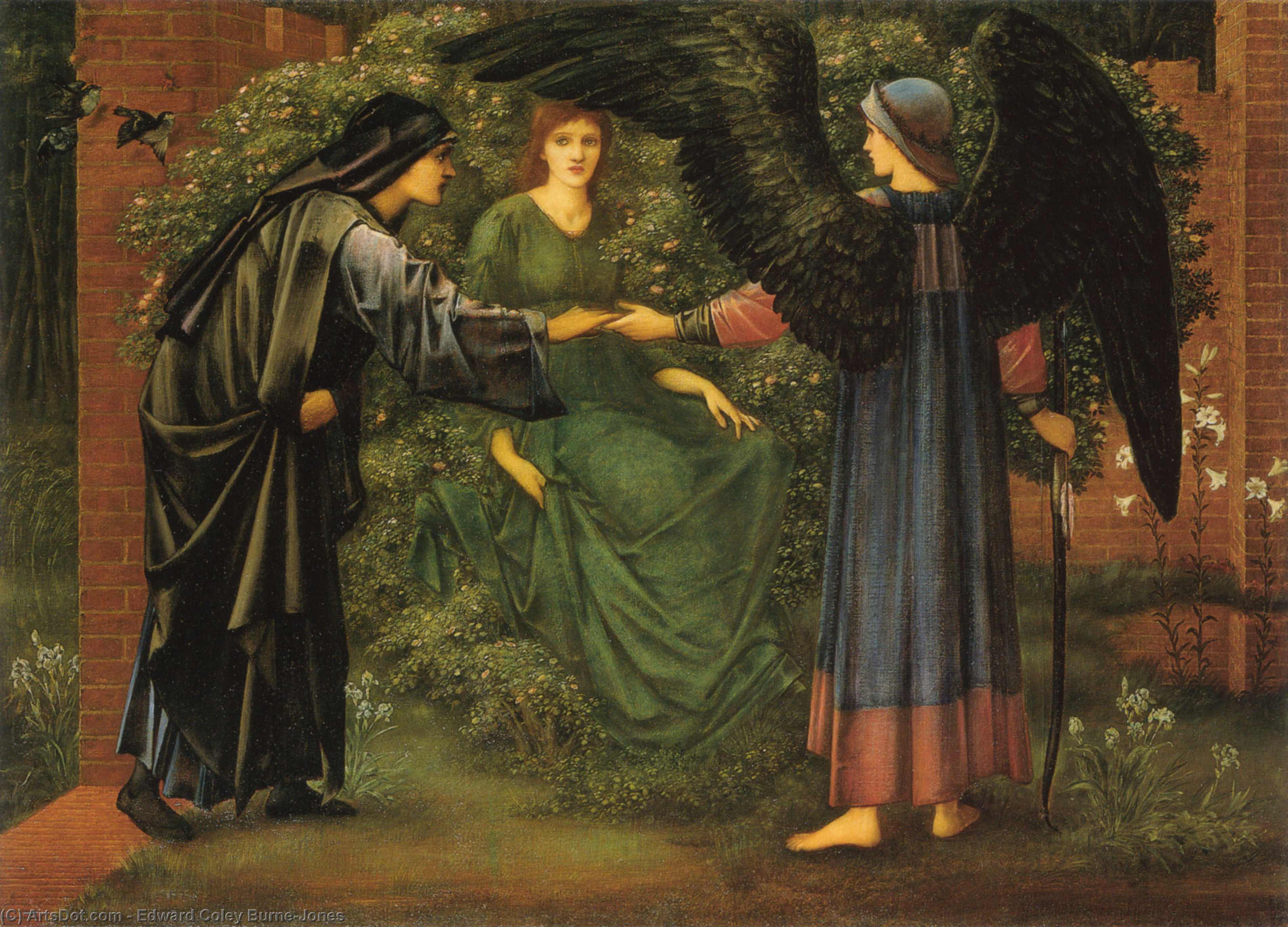 WikiOO.org - אנציקלופדיה לאמנויות יפות - ציור, יצירות אמנות Edward Coley Burne-Jones - The Heart of the Rose