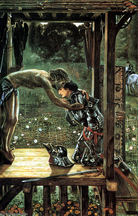 Wikioo.org - The Encyclopedia of Fine Arts - Painting, Artwork by Edward Coley Burne-Jones - the merciful knight