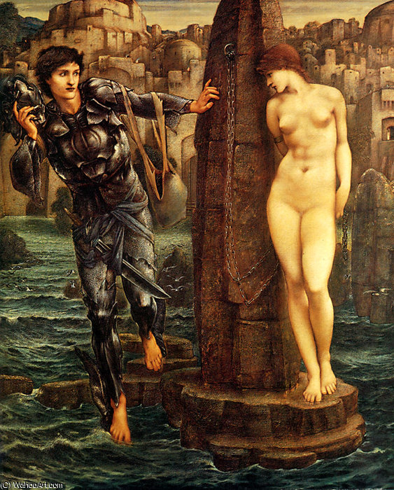 WikiOO.org - Енциклопедія образотворчого мистецтва - Живопис, Картини
 Edward Coley Burne-Jones - the rock of doom