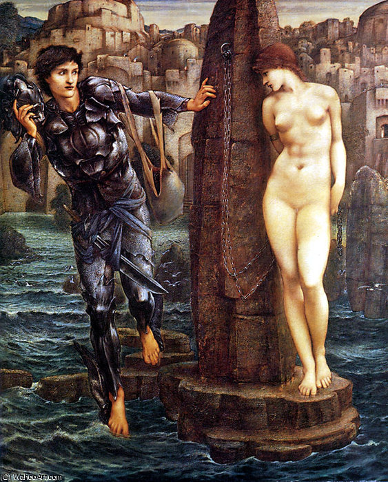 Wikioo.org - The Encyclopedia of Fine Arts - Painting, Artwork by Edward Coley Burne-Jones - the rock of doom