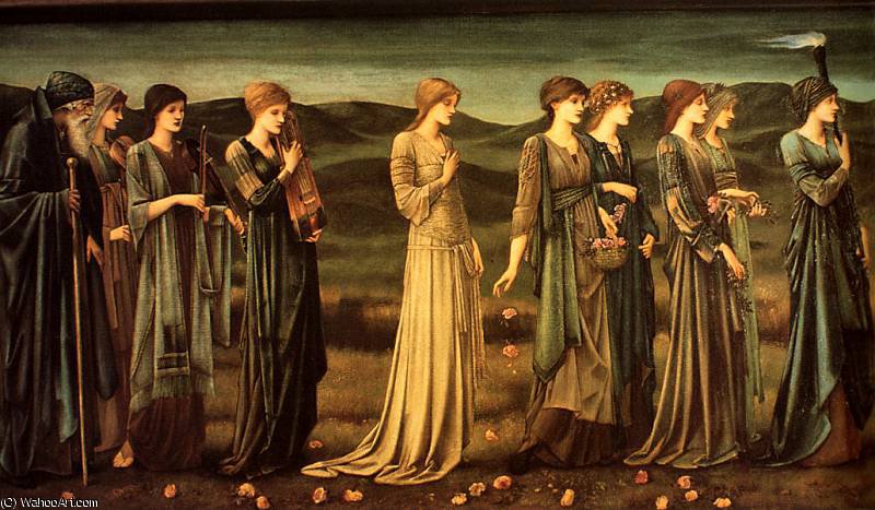 Wikioo.org - The Encyclopedia of Fine Arts - Painting, Artwork by Edward Coley Burne-Jones - the wedding of psyche