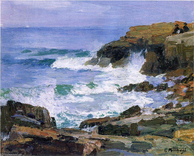 Wikioo.org - Bách khoa toàn thư về mỹ thuật - Vẽ tranh, Tác phẩm nghệ thuật Edward Henry Potthast - Looking out to Sea