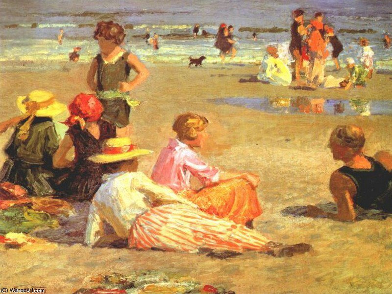 Wikioo.org - The Encyclopedia of Fine Arts - Painting, Artwork by Edward Henry Potthast - manhattan beach