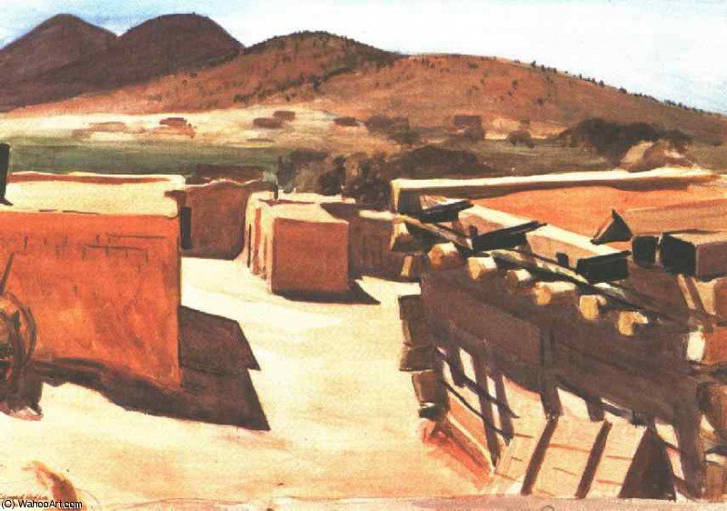 Wikioo.org - The Encyclopedia of Fine Arts - Painting, Artwork by Edward Hopper - adobe houses