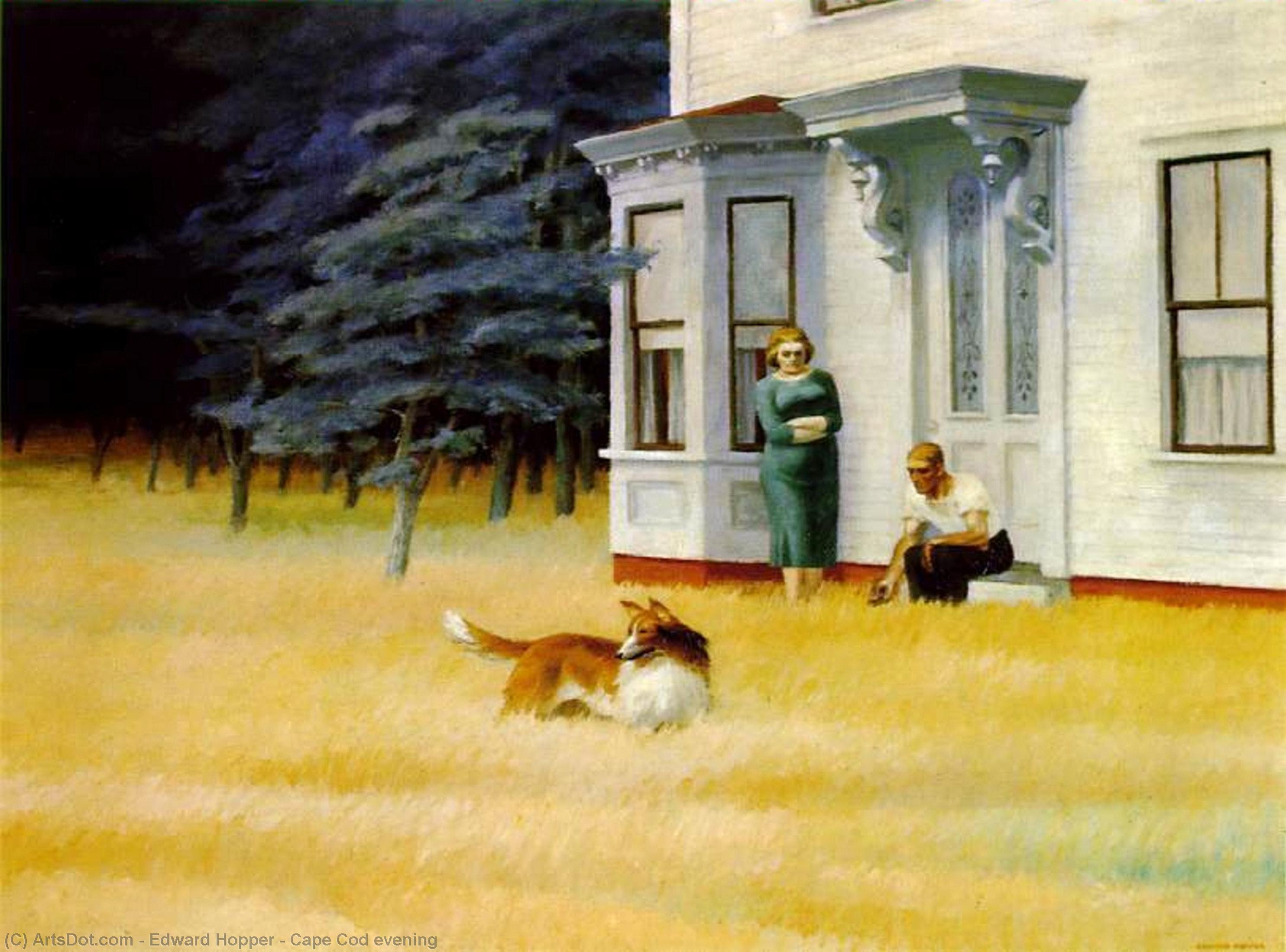 Wikioo.org – L'Enciclopedia delle Belle Arti - Pittura, Opere di Edward Hopper - Sera a Cape Cod