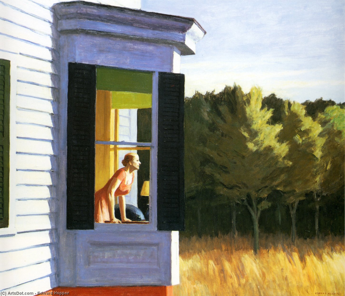 Wikoo.org - موسوعة الفنون الجميلة - اللوحة، العمل الفني Edward Hopper - cape cod morning