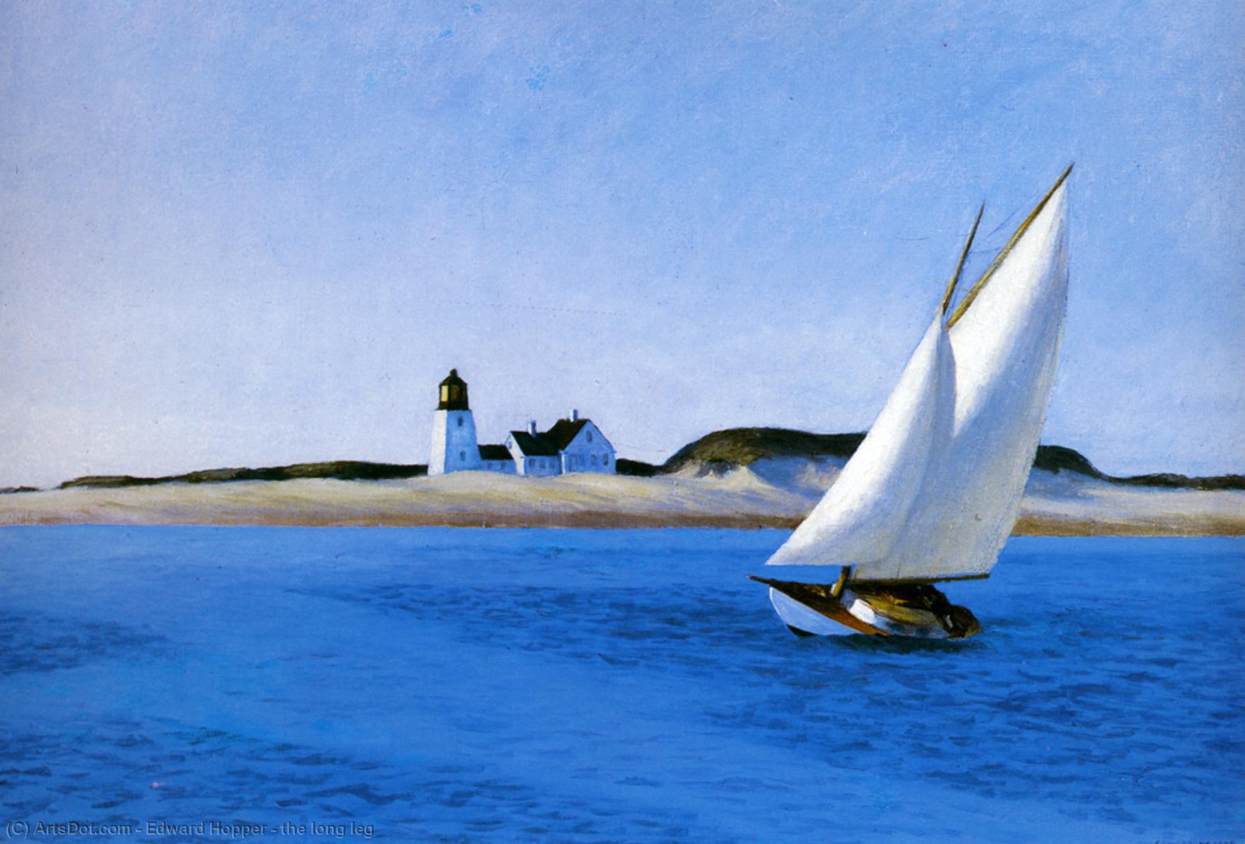 Wikioo.org - สารานุกรมวิจิตรศิลป์ - จิตรกรรม Edward Hopper - the long leg