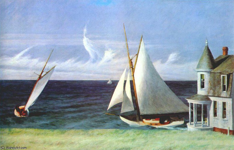 WikiOO.org - Енциклопедія образотворчого мистецтва - Живопис, Картини
 Edward Hopper - the lee shore