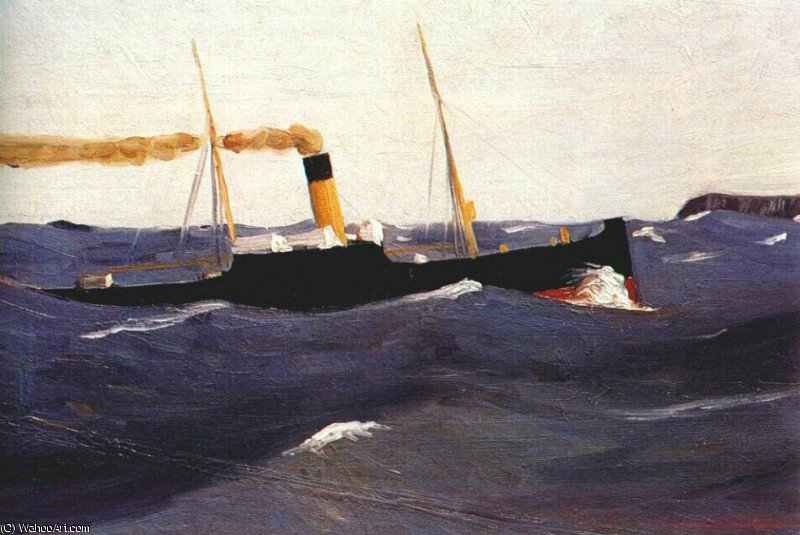 Wikioo.org - The Encyclopedia of Fine Arts - Painting, Artwork by Edward Hopper - tramp steamer