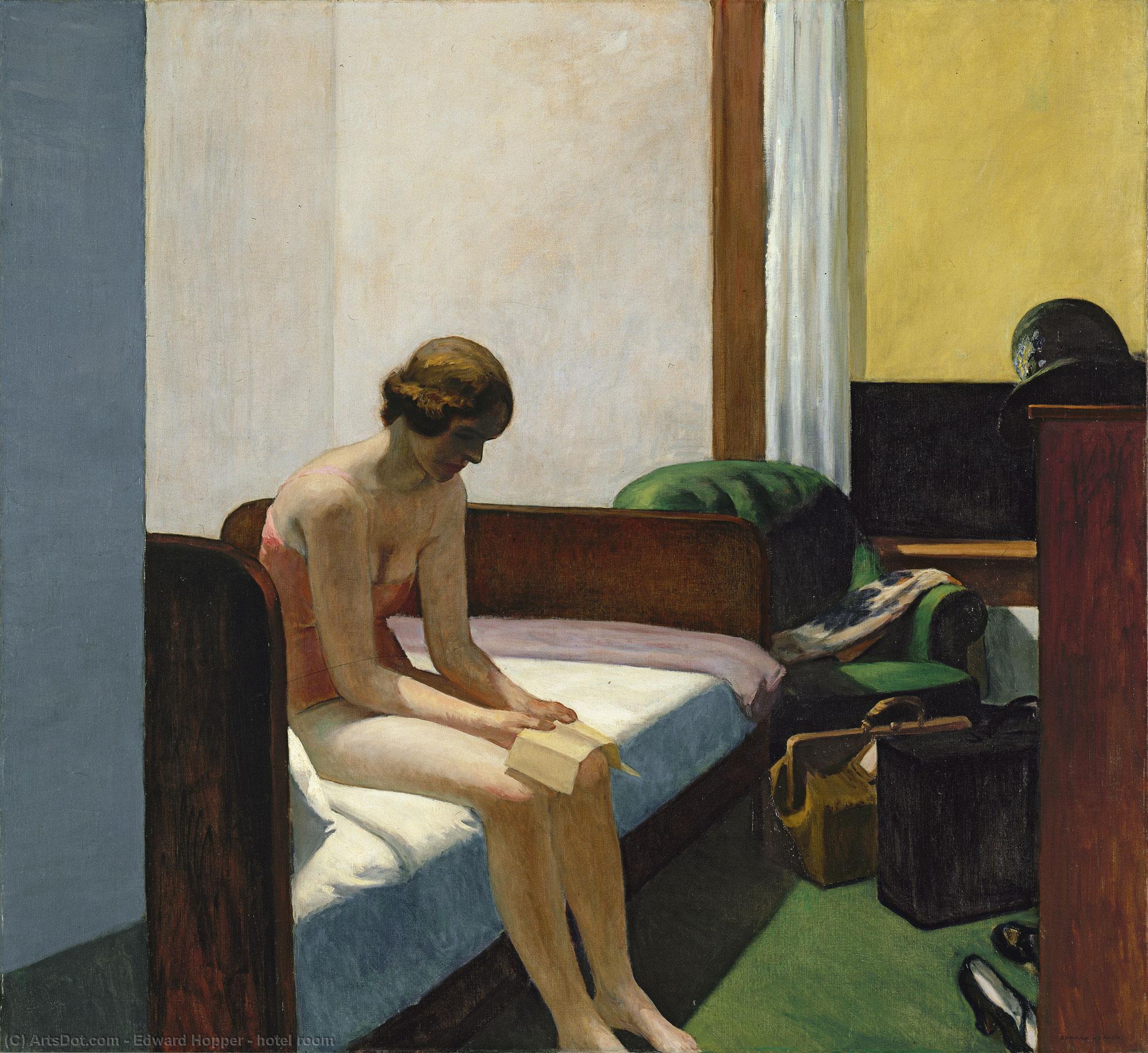 WikiOO.org - Encyclopedia of Fine Arts - Maleri, Artwork Edward Hopper - hotel room