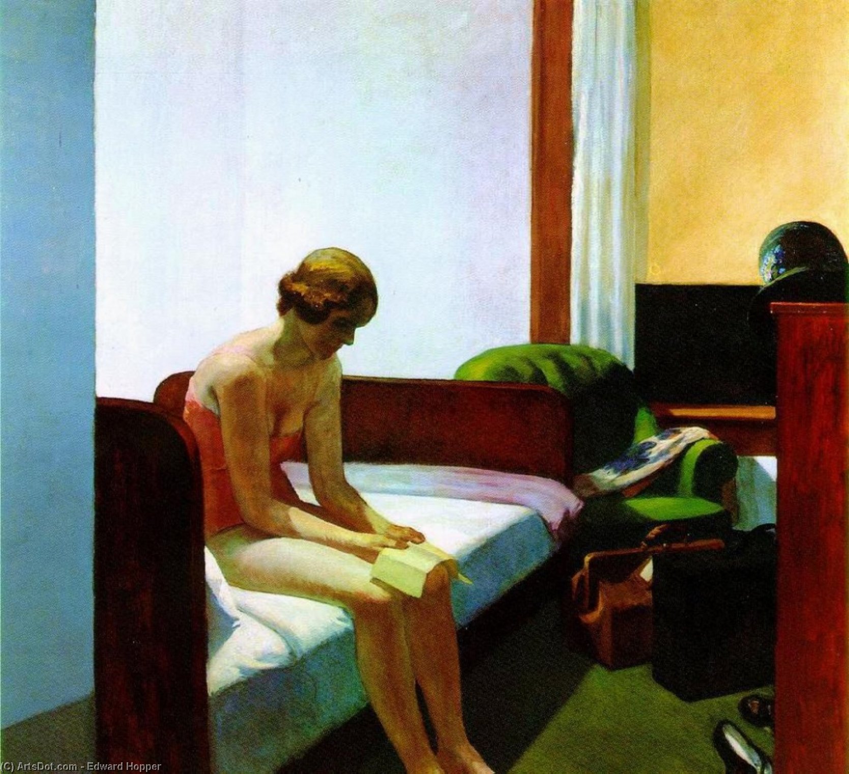 WikiOO.org - Encyclopedia of Fine Arts - Maleri, Artwork Edward Hopper - hotel room