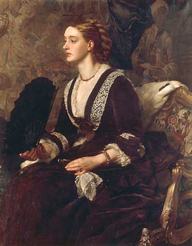 Wikioo.org - The Encyclopedia of Fine Arts - Painting, Artwork by Edward John Poynter - A Portrait of Mrs Archibald Milman