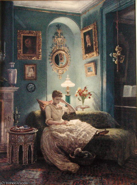 Wikioo.org - Die Enzyklopädie bildender Kunst - Malerei, Kunstwerk von Edward John Poynter - An Evening at Home