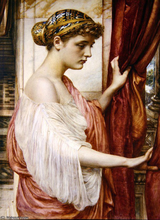 Wikioo.org - The Encyclopedia of Fine Arts - Painting, Artwork by Edward John Poynter - At the Window
