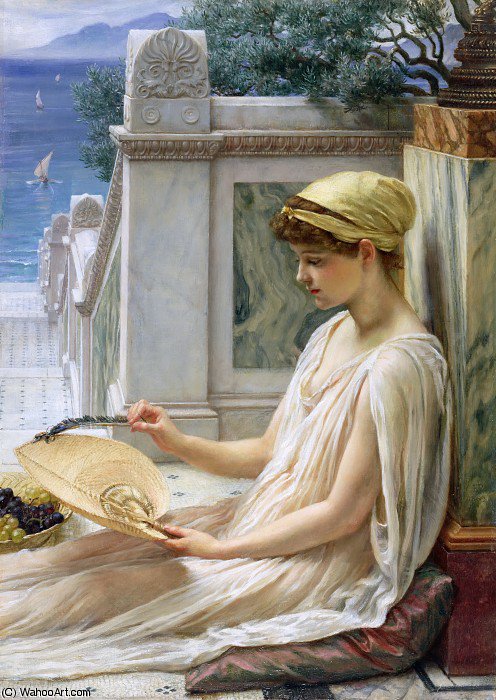 WikiOO.org - Encyclopedia of Fine Arts - Maleri, Artwork Edward John Poynter - On the Terrace