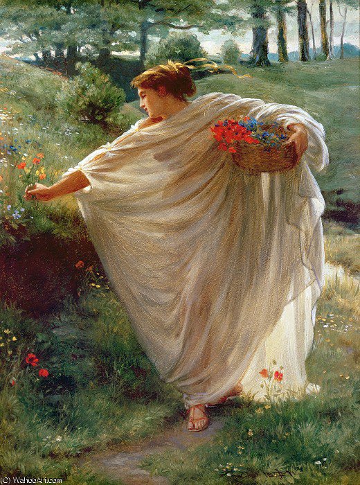 Wikioo.org - The Encyclopedia of Fine Arts - Painting, Artwork by Edward John Poynter - wild blossoms