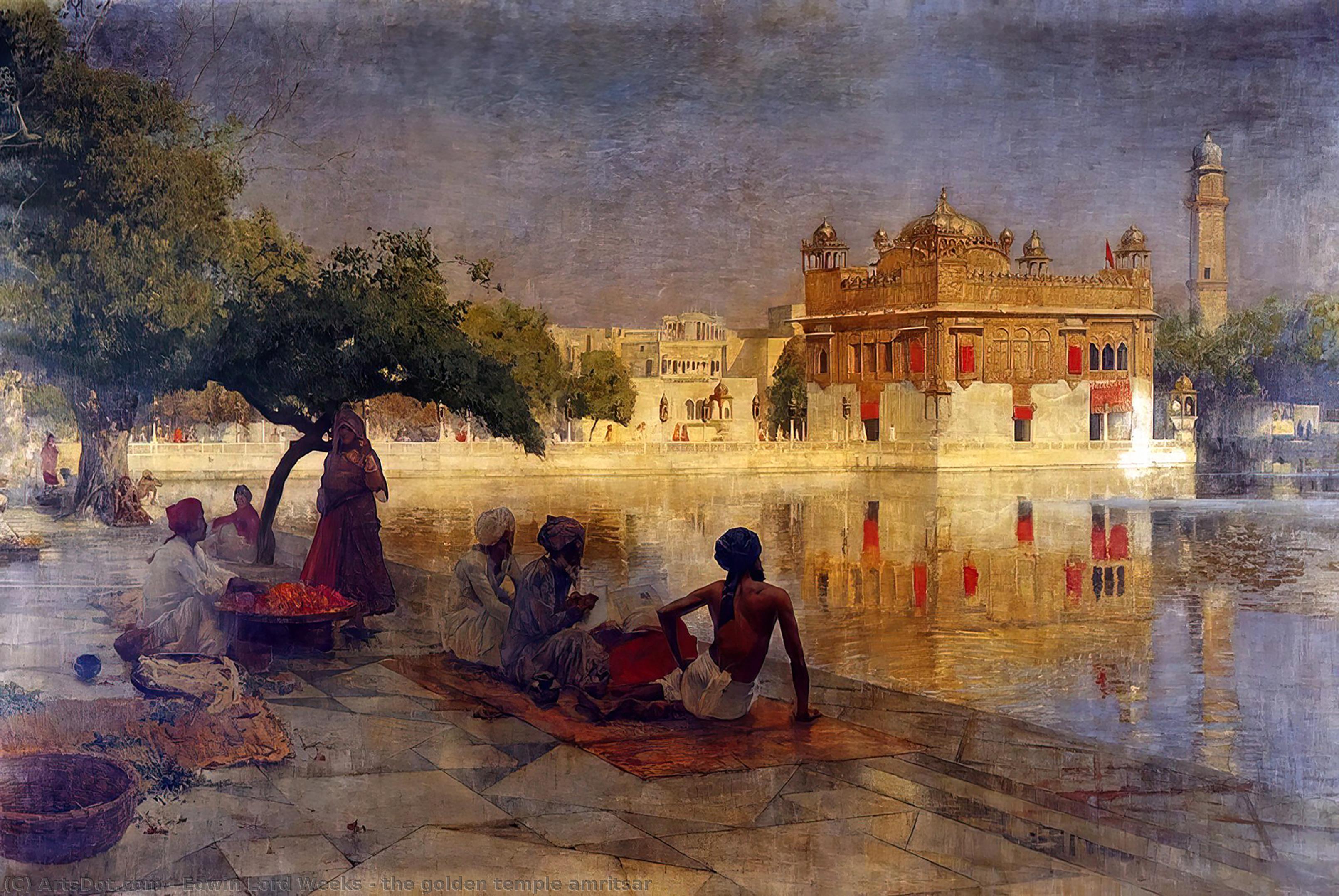 Wikioo.org - The Encyclopedia of Fine Arts - Painting, Artwork by Edwin Lord Weeks - the golden temple amritsar