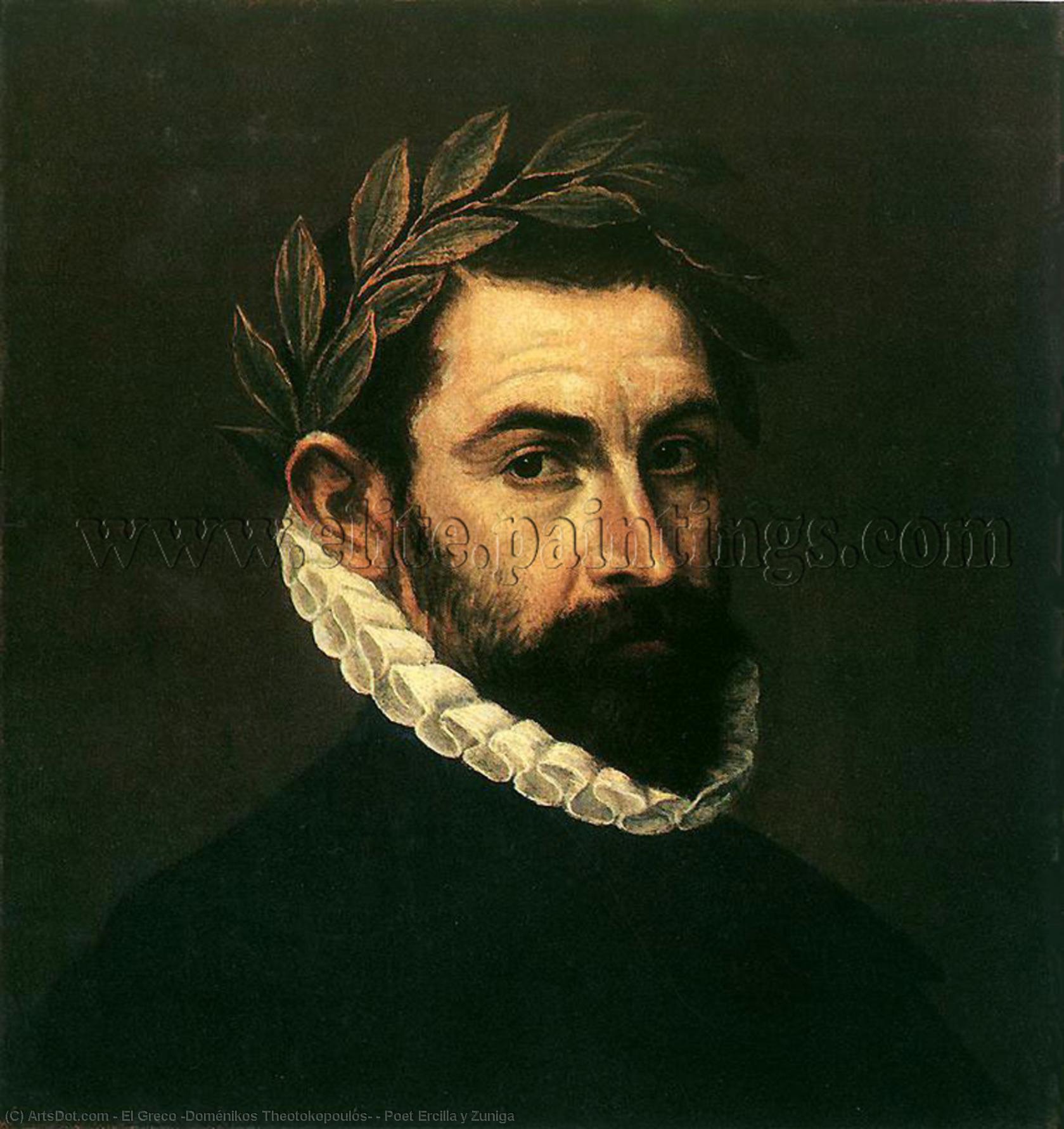 Wikioo.org - Die Enzyklopädie bildender Kunst - Malerei, Kunstwerk von El Greco (Doménikos Theotokopoulos) - Dichter ercilla und zuniga