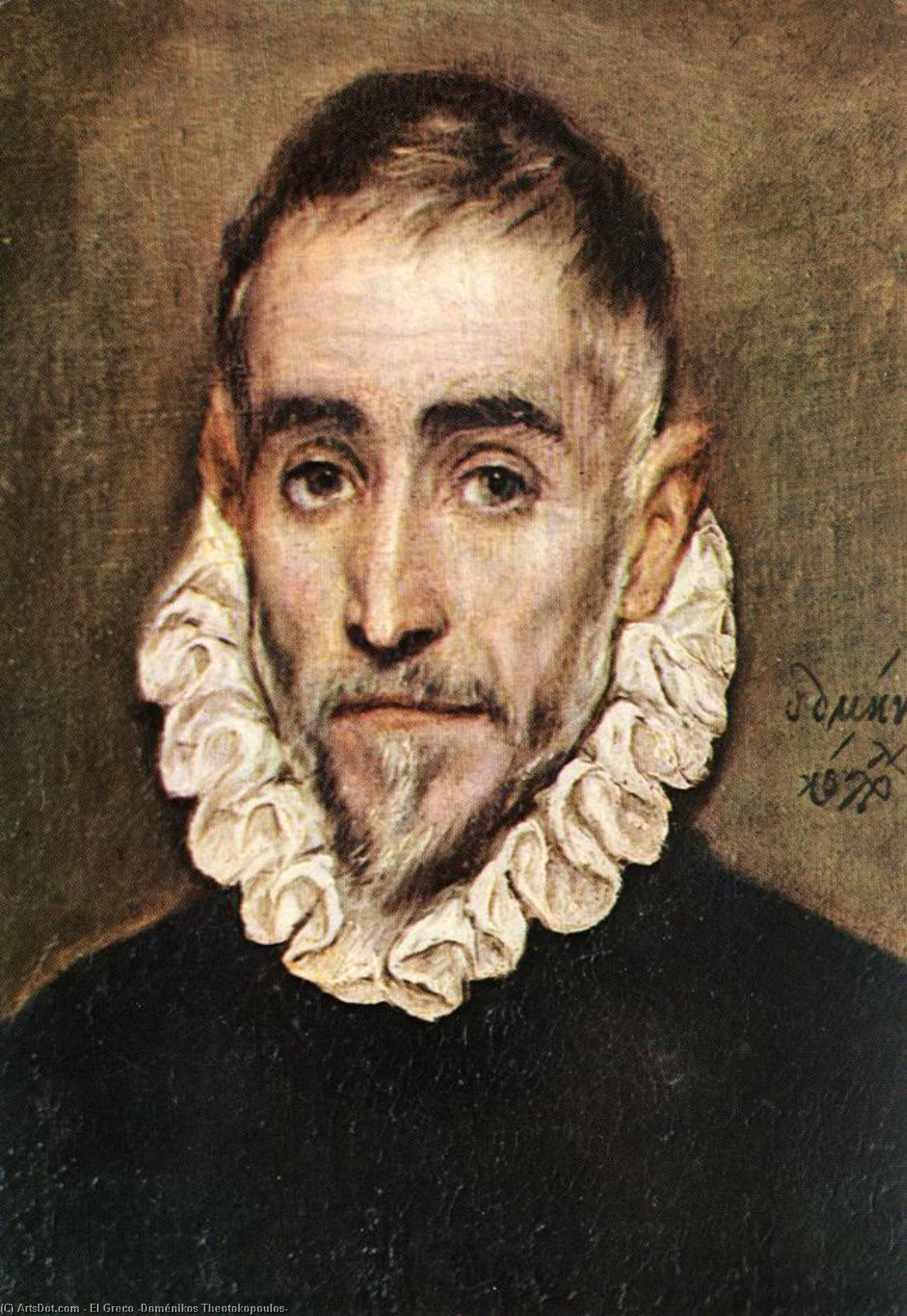 WikiOO.org - Encyclopedia of Fine Arts - Malba, Artwork El Greco (Doménikos Theotokopoulos) - Portrait of an Elder Nobleman