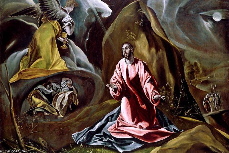Wikioo.org – La Enciclopedia de las Bellas Artes - Pintura, Obras de arte de El Greco (Doménikos Theotokopoulos) - La Oración en el Huerto