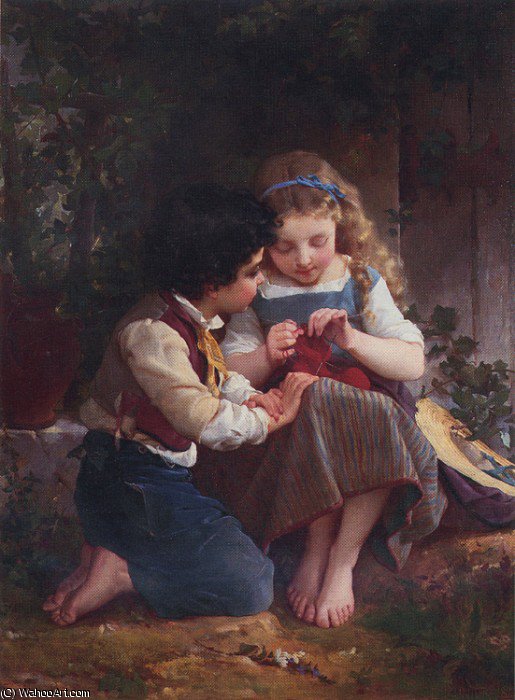 Wikioo.org - The Encyclopedia of Fine Arts - Painting, Artwork by Emile Munier - a special moment