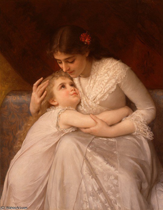 Wikioo.org - The Encyclopedia of Fine Arts - Painting, Artwork by Emile Munier - pardon mama