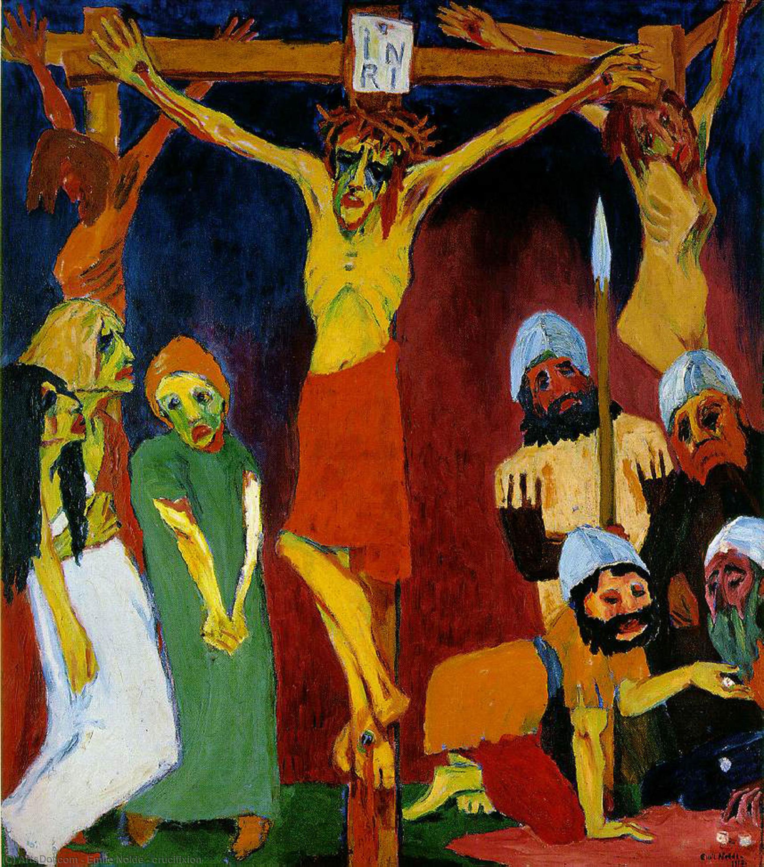 Wikoo.org - موسوعة الفنون الجميلة - اللوحة، العمل الفني Emile Nolde - crucifixion