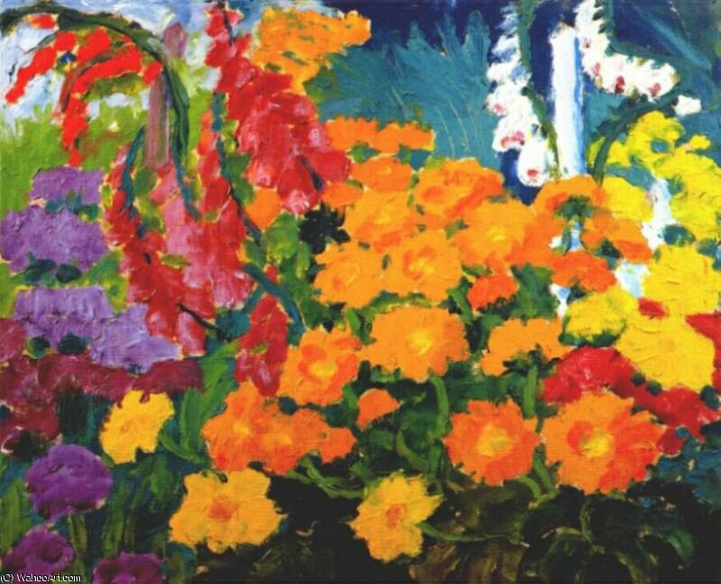 Wikioo.org – La Enciclopedia de las Bellas Artes - Pintura, Obras de arte de Emile Nolde - Jardín de flores Las maravillas  -