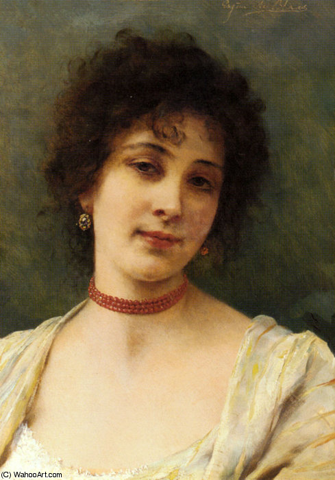 WikiOO.org - Encyclopedia of Fine Arts - Maleri, Artwork Eugene De Blaas - an elegant lady