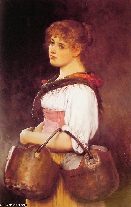 WikiOO.org - Enciklopedija dailės - Tapyba, meno kuriniai Eugene De Blaas - the milkmaid
