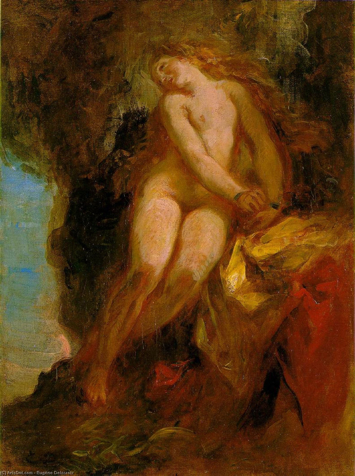 WikiOO.org - אנציקלופדיה לאמנויות יפות - ציור, יצירות אמנות Eugène Delacroix - andromeda - -