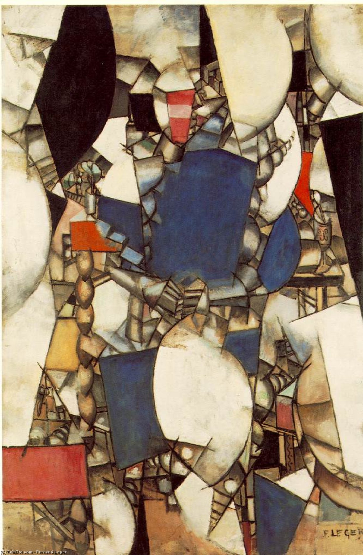 Wikioo.org - The Encyclopedia of Fine Arts - Painting, Artwork by Fernand Leger - Woman in blue - -