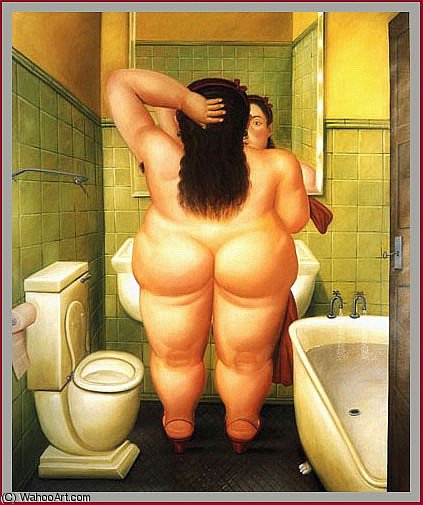 WikiOO.org - Encyclopedia of Fine Arts - Malba, Artwork Fernando Botero Angulo - la toilette.