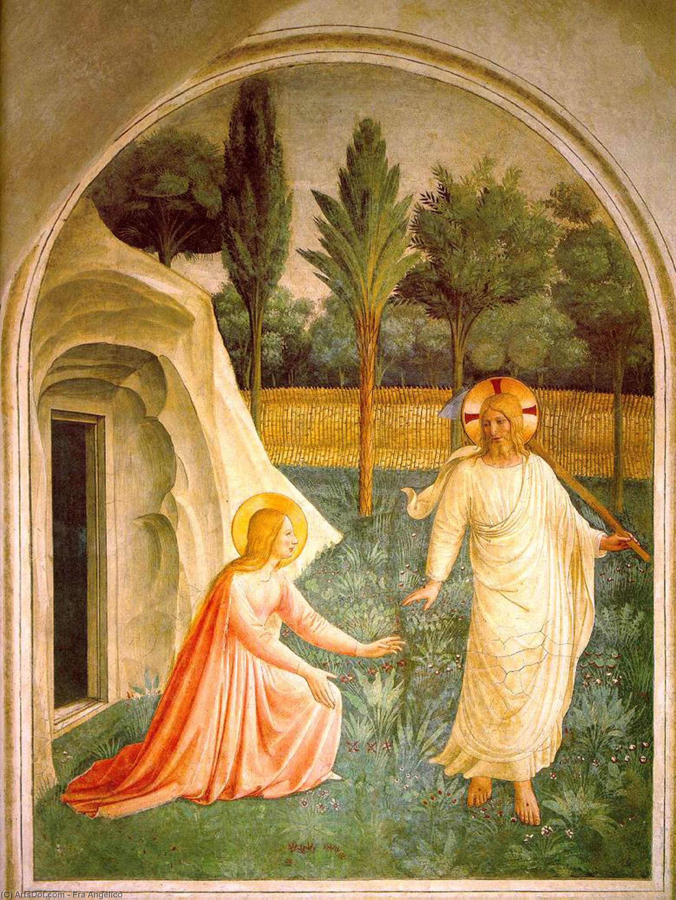 Wikioo.org - The Encyclopedia of Fine Arts - Painting, Artwork by Fra Angelico - Noli me tangere - -