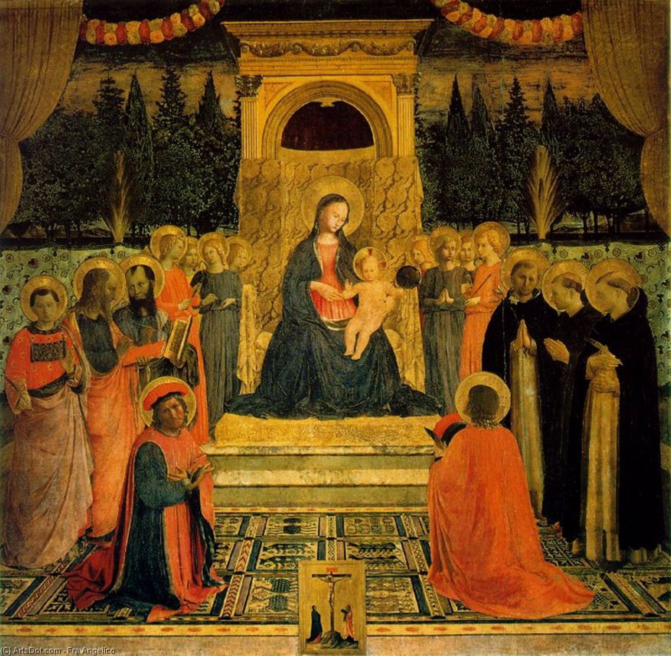 Wikoo.org - موسوعة الفنون الجميلة - اللوحة، العمل الفني Fra Angelico - San Marco altarpiece