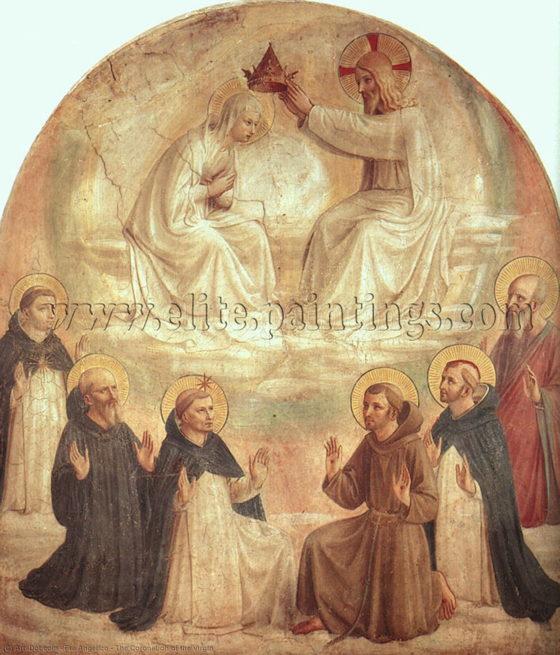 Wikioo.org – La Enciclopedia de las Bellas Artes - Pintura, Obras de arte de Fra Angelico - La Coronación de la Virgen