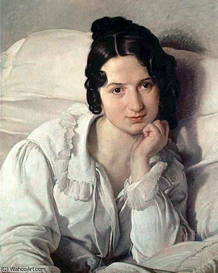 WikiOO.org - Encyclopedia of Fine Arts - Målning, konstverk Francesco Hayez - Portrait of Carolina Zucchi