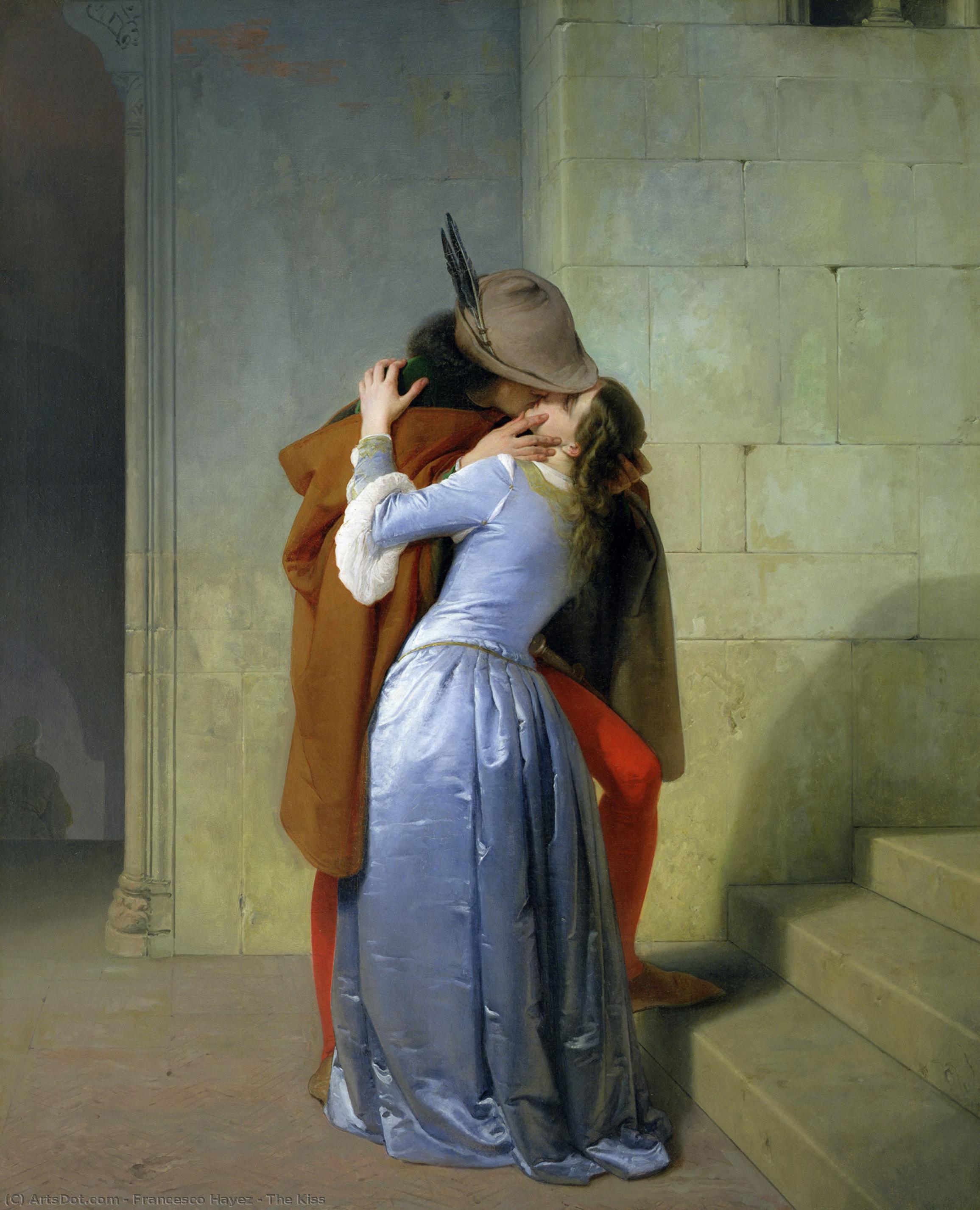 WikiOO.org - Енциклопедия за изящни изкуства - Живопис, Произведения на изкуството Francesco Hayez - The Kiss