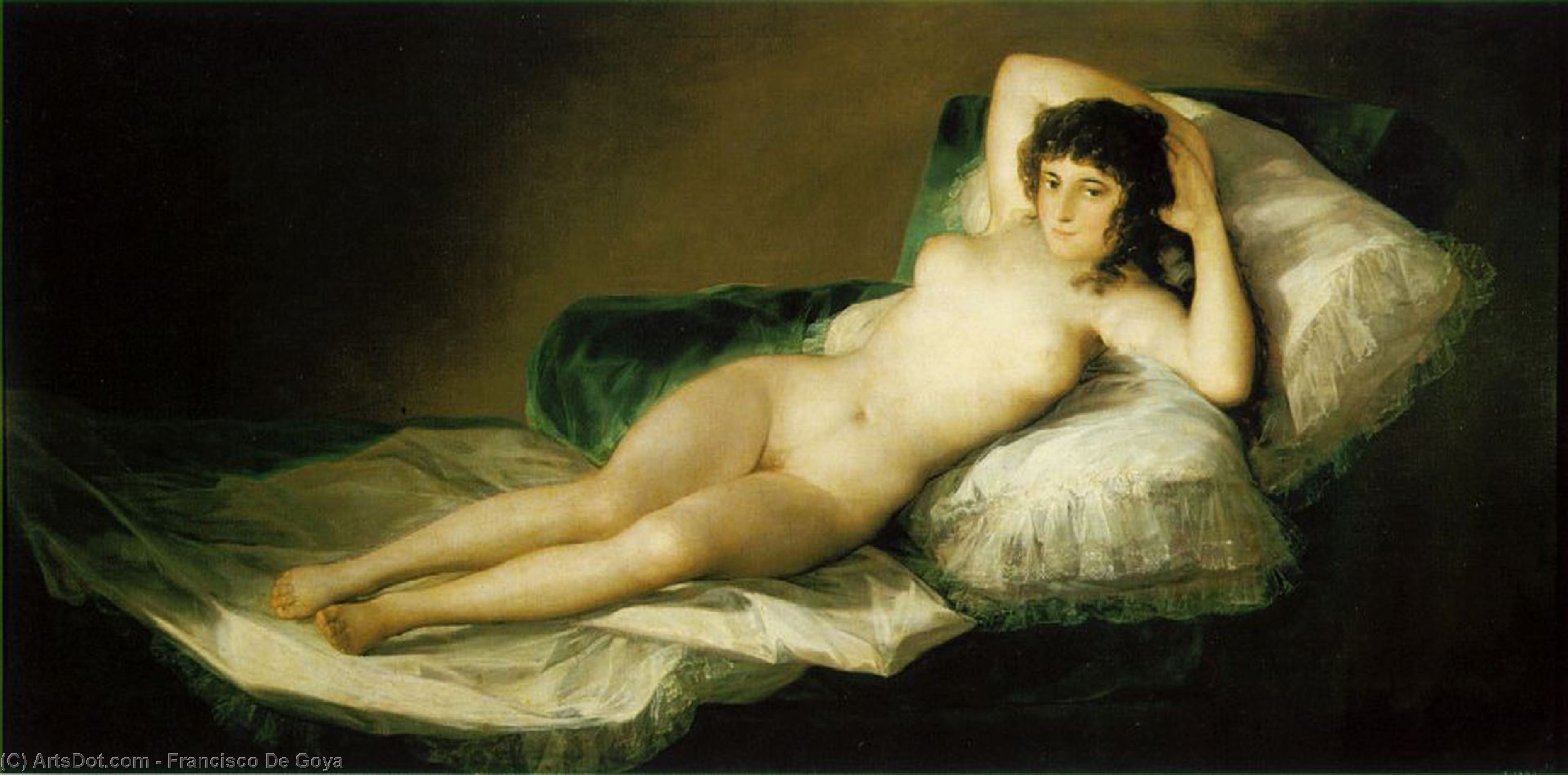 Wikioo.org - The Encyclopedia of Fine Arts - Painting, Artwork by Francisco De Goya - the nude maja