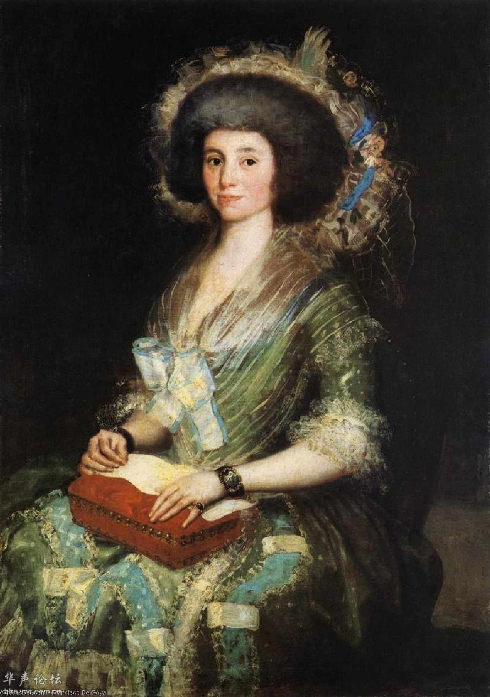 Wikioo.org - The Encyclopedia of Fine Arts - Painting, Artwork by Francisco De Goya - Portrait of the Wife of Juan Agustin Cean Bermudez