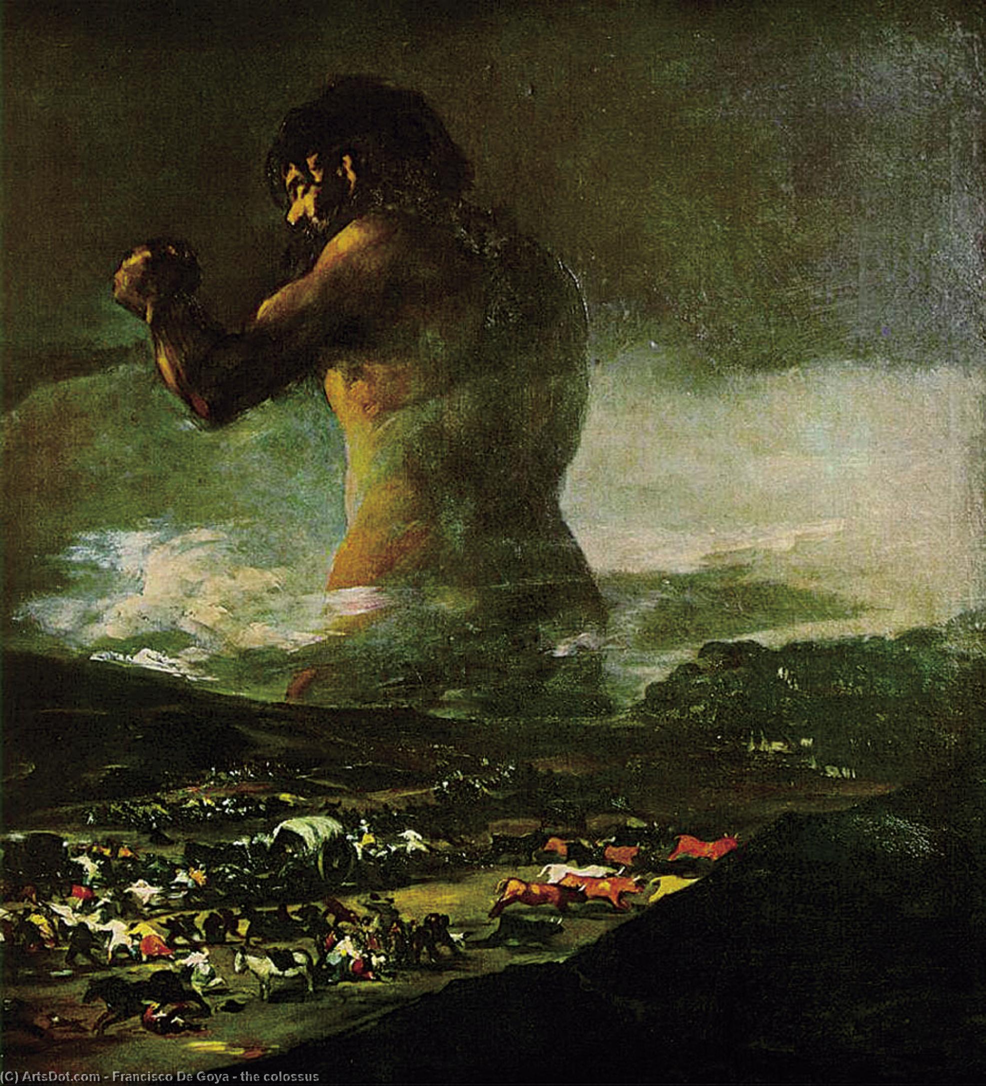 WikiOO.org - دایره المعارف هنرهای زیبا - نقاشی، آثار هنری Francisco De Goya - the colossus