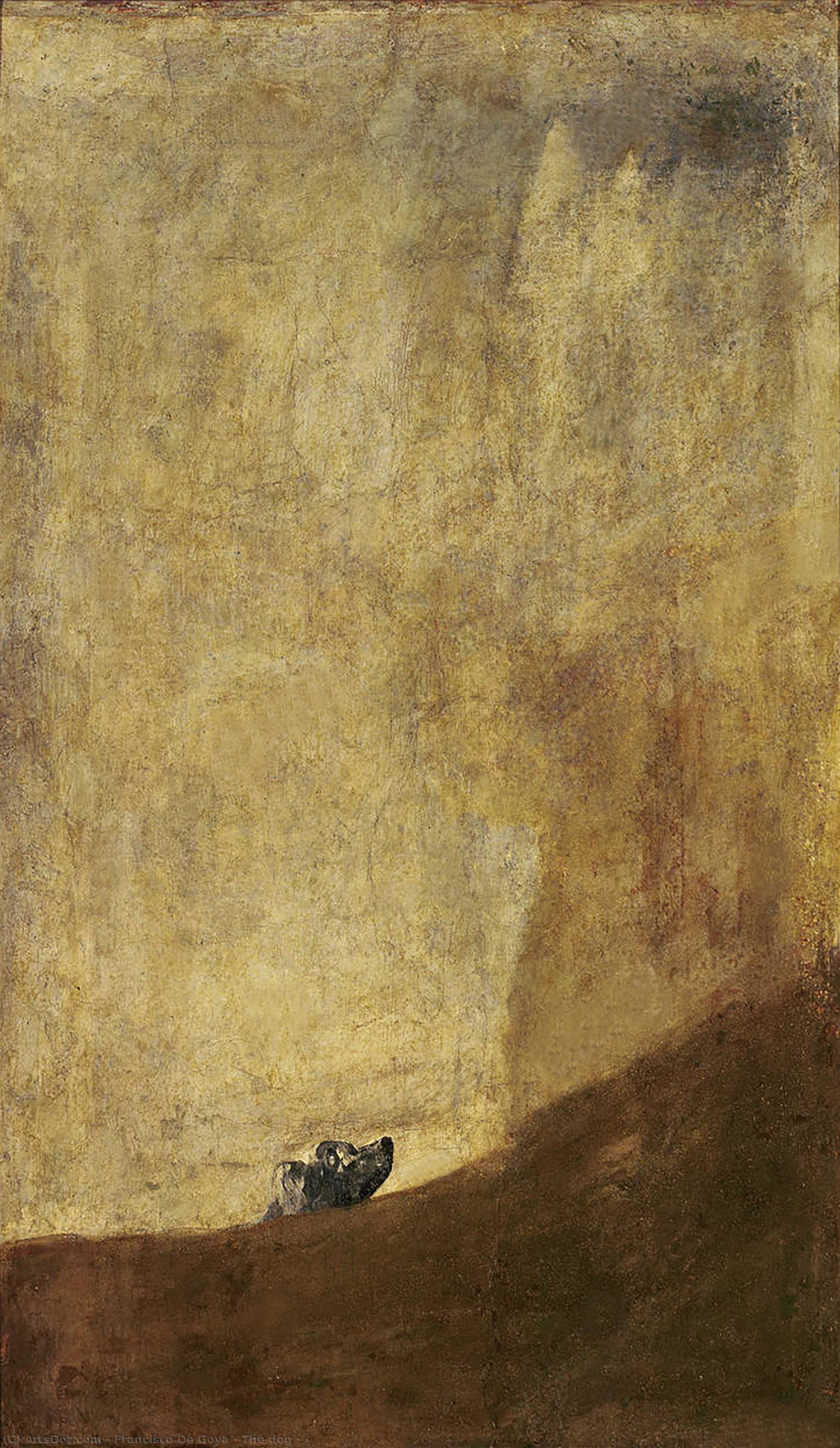 Wikioo.org – La Enciclopedia de las Bellas Artes - Pintura, Obras de arte de Francisco De Goya - El perro - -